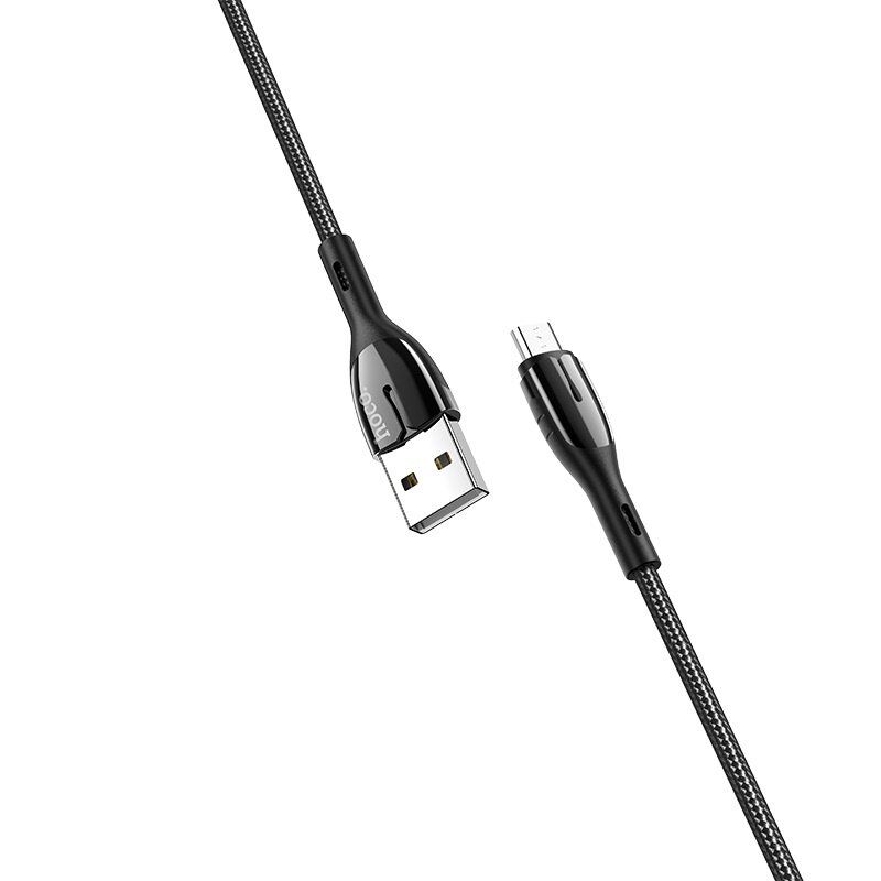 USB кабель HOCO U89 USB - micro USB 3A 1.20M, чорний USB кабель HOCO U89 USB - micro USB 3A 1.20M, чорний