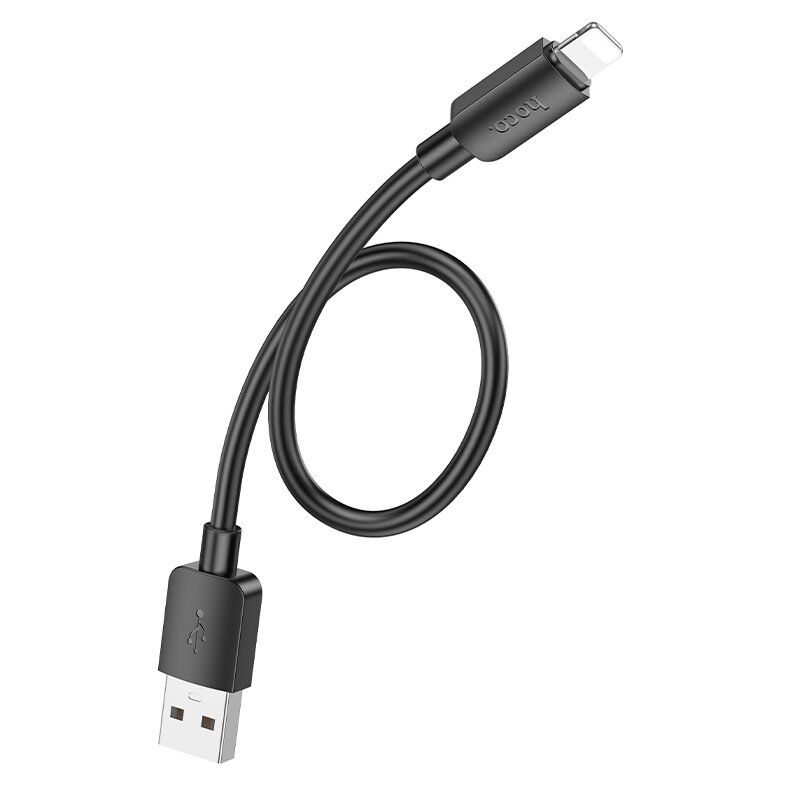 USB кабель HOCO X96 USB - Lightning, 0.25 метри, чорний