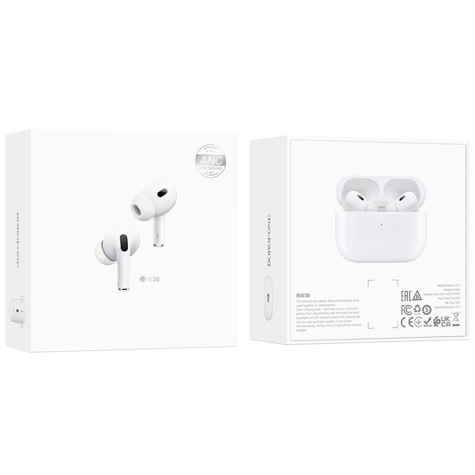 Бездротові навушники BOROFONE BW36, білий
