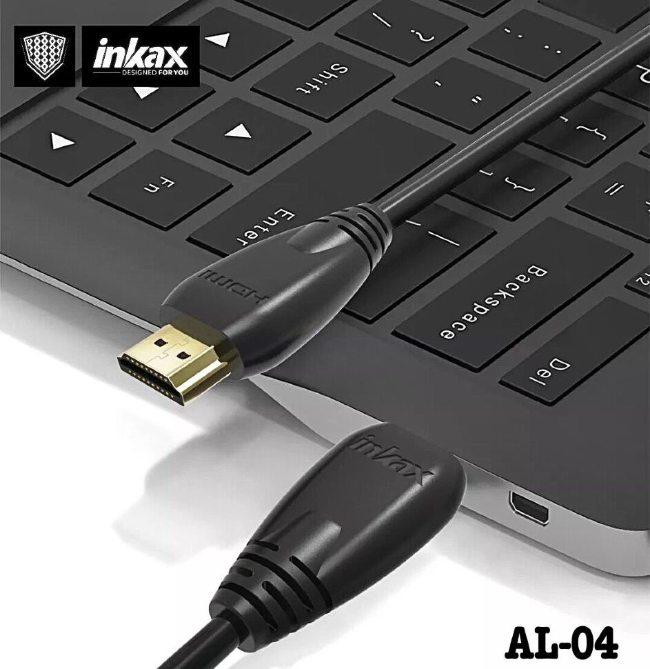 Кабель HDMI INKAX AL-04 1,50 метра 4K чорний Кабель HDMI INKAX AL-04 1,50 метра 4K чорний