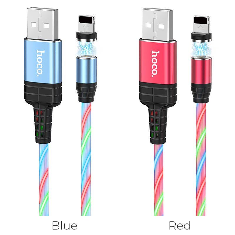 USB кабель HOCO U90 магнiтний USB - Lightning 1M, блакитний USB кабель HOCO U90 магнiтний USB - Lightning 1M, блакитний