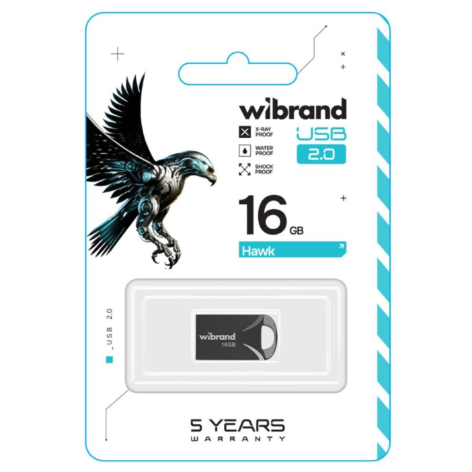 USB флеш 16Gb Wibrand Hawk Black 2.0 USB флеш 16Gb Wibrand Hawk Black 2.0