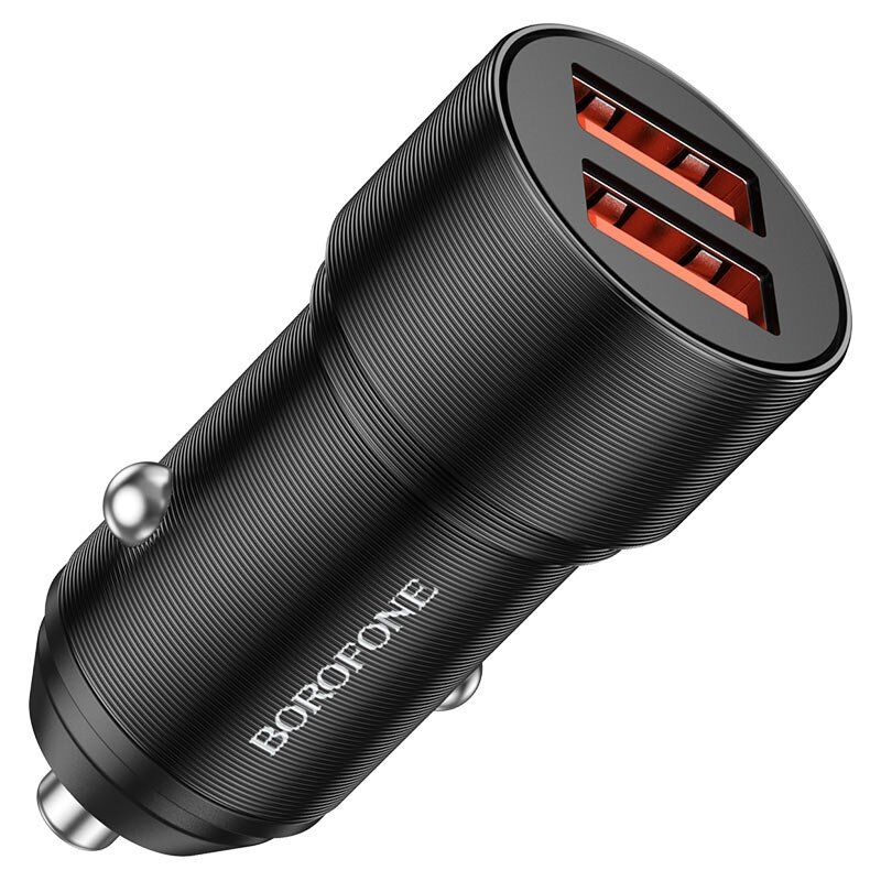 Автомобільний зарядний пристрій BOROFONE BZ19 Wisdom dual port car charger Автомобільний зарядний пристрій BOROFONE BZ19 Wisdom dual port car charger