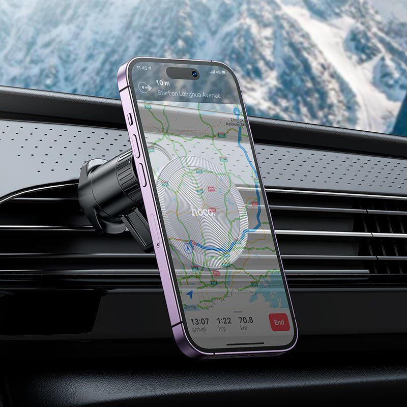 Автомобільний тримач HOCO H23 магнітний, чорно-сірий Автомобільний тримач HOCO H23 магнітний, чорно-сірий