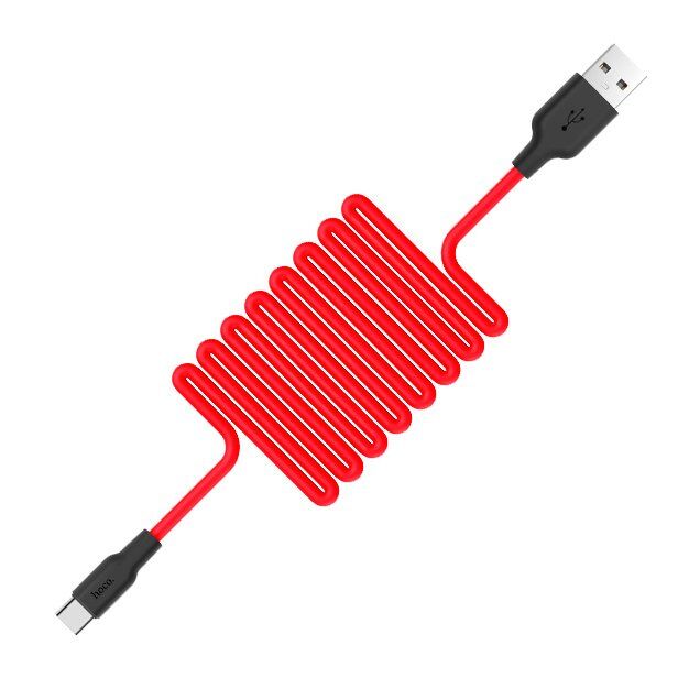 USB кабель HOCO X21 SILICONE USB - Type-C 1метр, красний