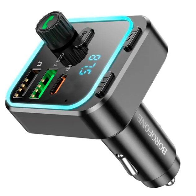 FM Модулятор BOROFONE BC53 з підтримкою швидкого заряджання QC3.0 Bluetooth / гучномовець FM Модулятор BOROFONE BC53 з підтримкою швидкого заряджання QC3.0 Bluetooth / гучномовець