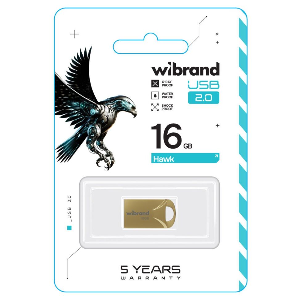 USB флеш 16Gb Wibrand Hawk GOLD 2.0 USB флеш 16Gb Wibrand Hawk GOLD 2.0