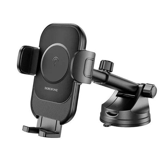 Автомобільний тримач BOROFONE BH203 Blue Charm бездротова швидка зарядка - клейка присоска Автомобільний тримач BOROFONE BH203 Blue Charm бездротова швидка зарядка - клейка присоска