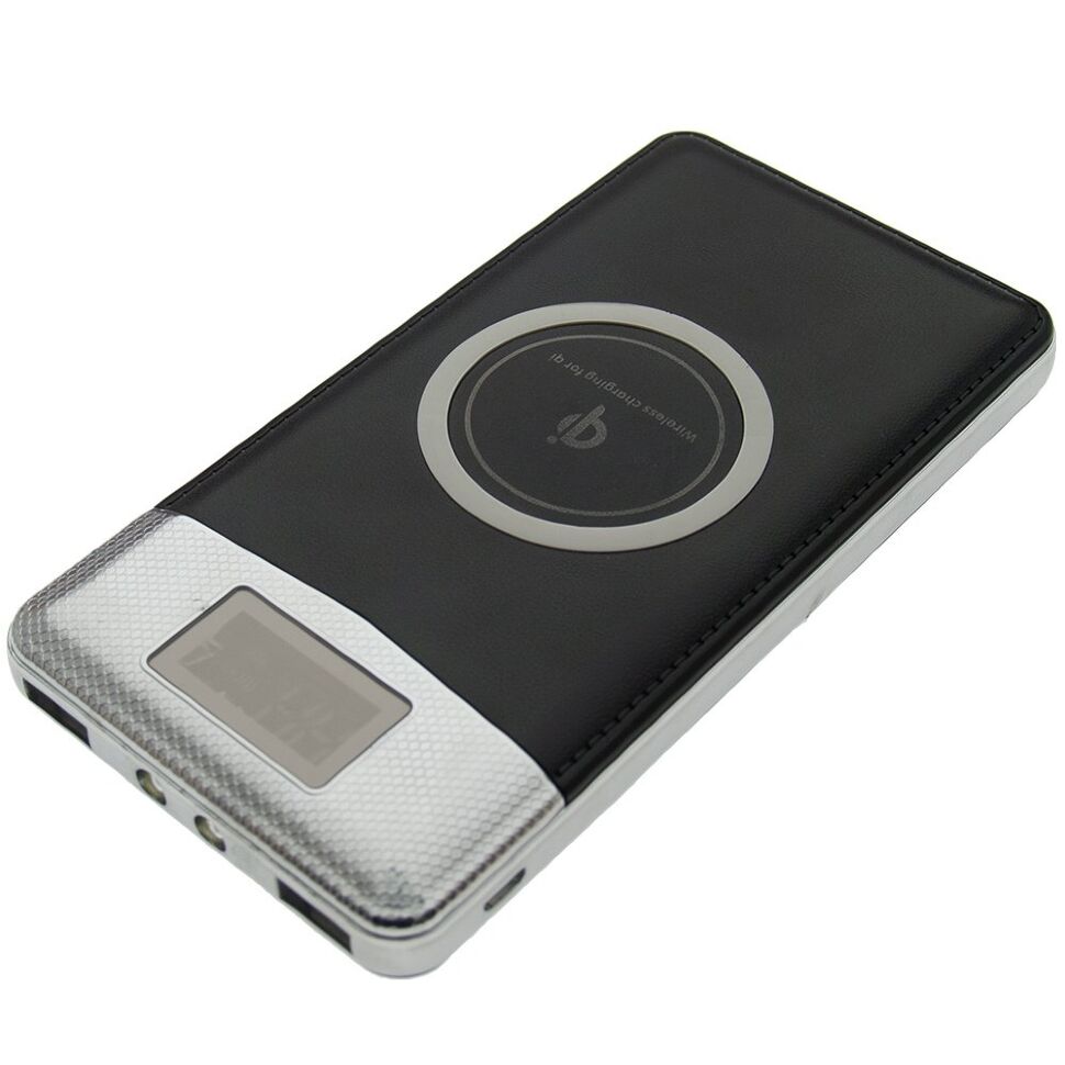 Power Bank з бездротовою зарядкою QI-08 15000 ЧОРНИЙ