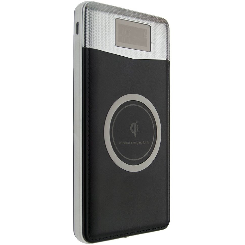Power Bank з бездротовою зарядкою QI-08 15000 ЧОРНИЙ