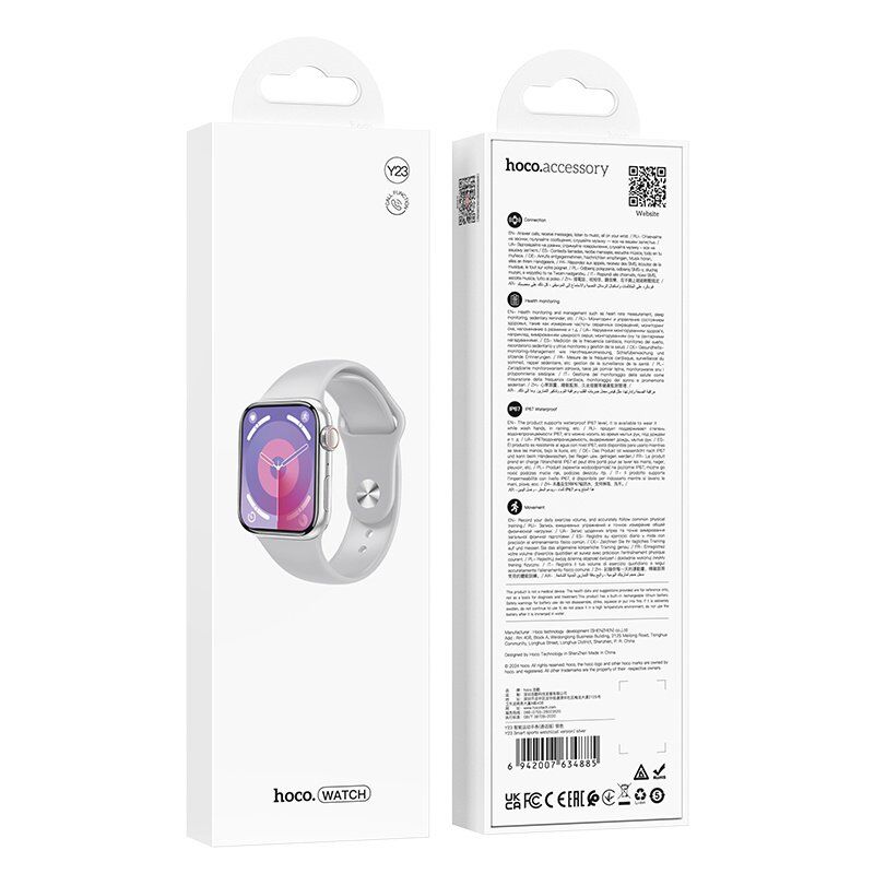 Часы HOCO Y23 Smart sports watch, стальной
