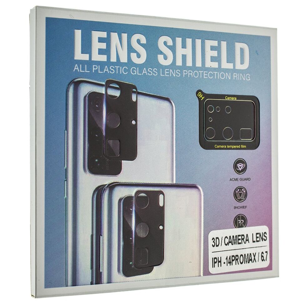 Захисне скло для камери 3D LENS SHIELD APPLE iPhone 14 PRO MAX 6,7" чорний Захисне скло для камери 3D LENS SHIELD APPLE iPhone 14 PRO MAX 6,7" чорний