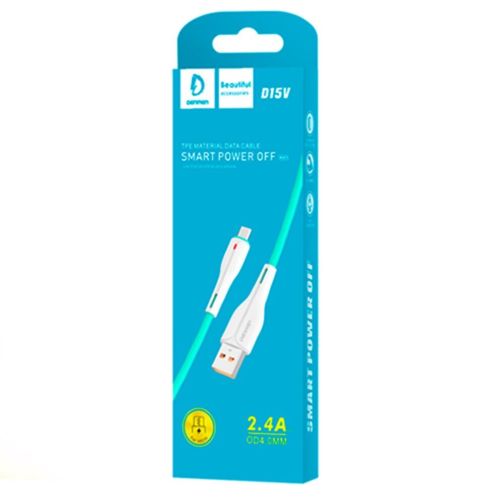 Кабель USB Denmen D15V USB - micro USB (2.4A) OD4.0мм Кабель USB Denmen D15V USB - micro USB (2.4A) OD4.0мм