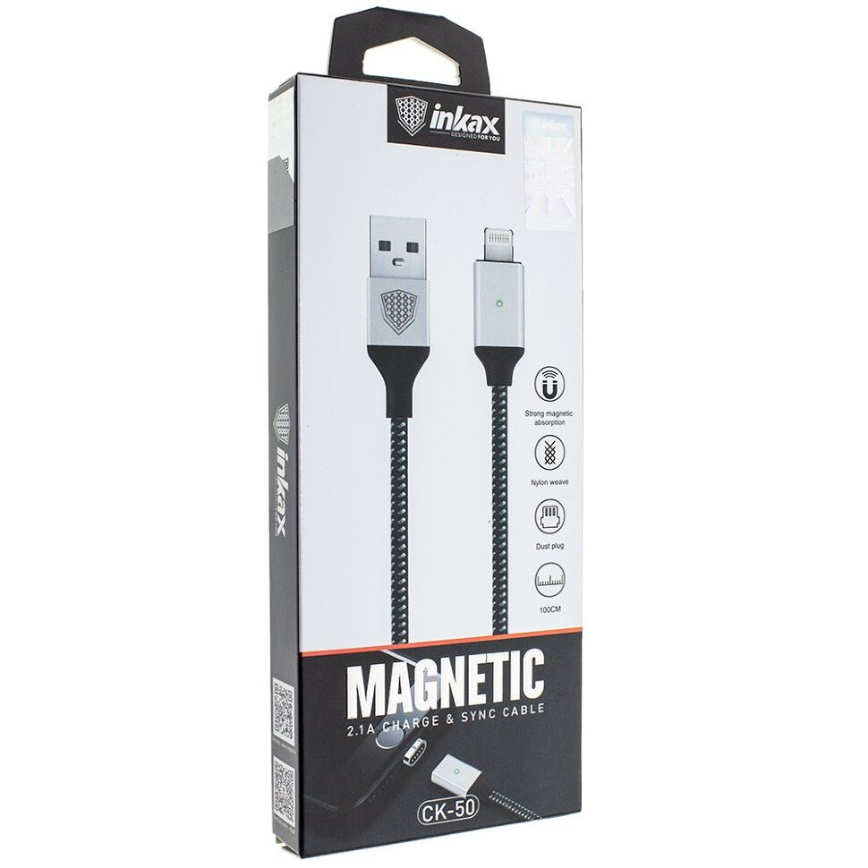 Кабель USB INKAX CK-50 магніт LIGHTNING 1 метр Кабель USB INKAX CK-50 магніт LIGHTNING 1 метр