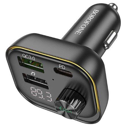 FM Модулятор BOROFONE BC54 з підтримкою швидкого заряджання QC3.0 Bluetooth / гучномовець FM Модулятор BOROFONE BC54 з підтримкою швидкого заряджання QC3.0 Bluetooth / гучномовець