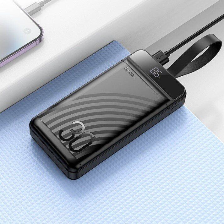 Power Bank HOCO J123B Element 22.5W+PD20W fully compatible power bank with digital display 30000 mAh чорний