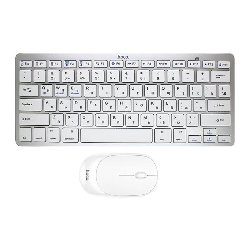 Бездротовий комплект клавіатура + миша HOCO DI05 (Eng/UA/Ru), білий