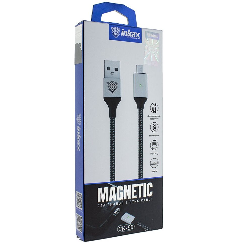 Кабель USB INKAX CK-50 магніт MICRO 1 метр Кабель USB INKAX CK-50 магніт MICRO 1 метр