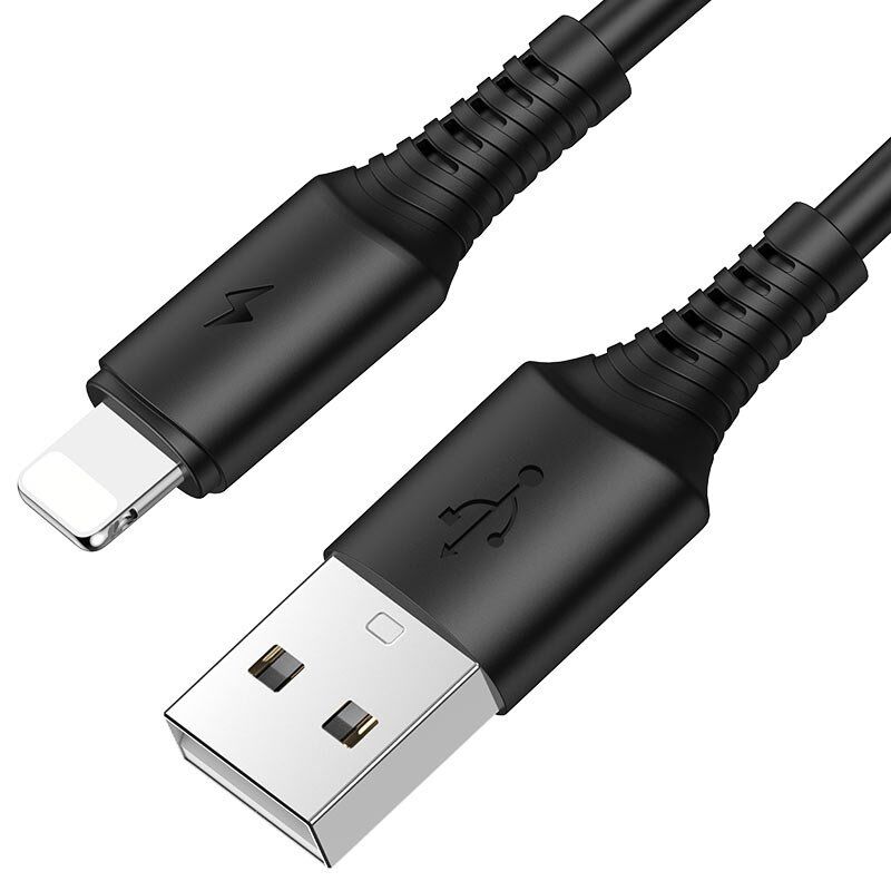 USB кабель BOROFONE BX47 USB - Lightning, чорний USB кабель BOROFONE BX47 USB - Lightning, чорний