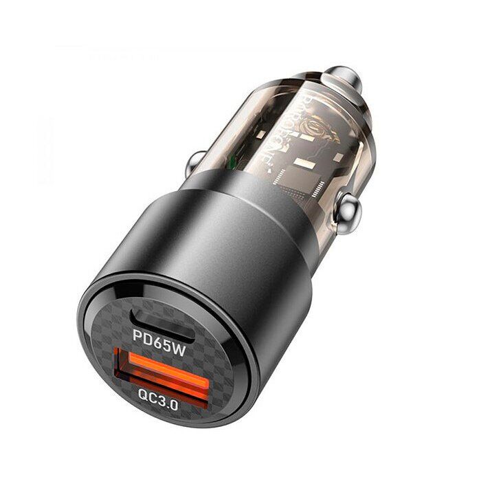 Автомобільний зарядний пристрій BOROFONE BZ20A Smart 83W dual port PD65W+QC3.0 car charger Автомобільний зарядний пристрій BOROFONE BZ20A Smart 83W dual port PD65W+QC3.0 car charger