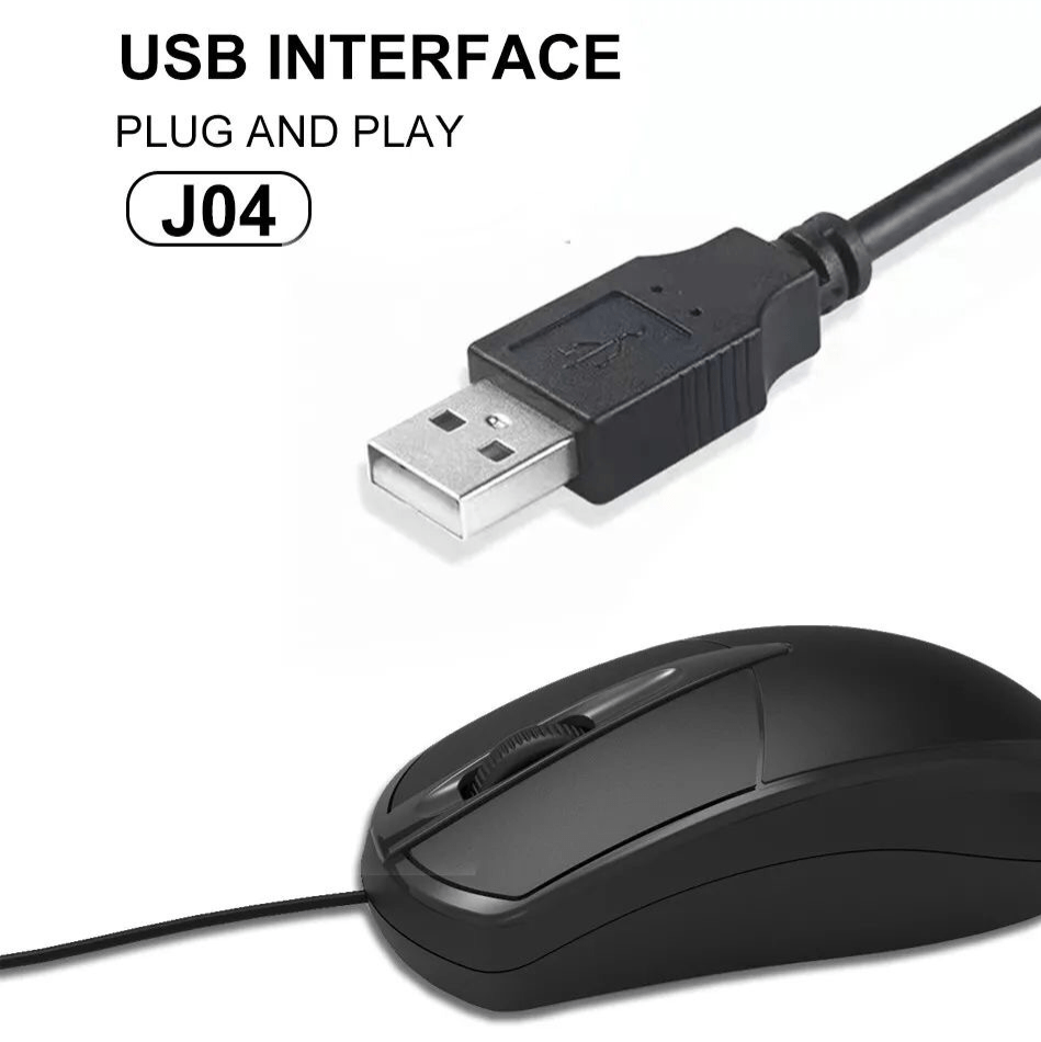 Дротова оптична миша WUW J04 800DPI ЧОРНИЙ (36) Дротова оптична миша WUW J04 800DPI ЧОРНИЙ (36)