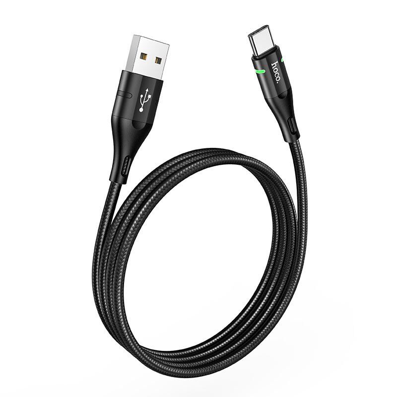 USB кабель HOCO U93 USB - Type-C 1.20m чорний USB кабель HOCO U93 USB - Type-C 1.20m чорний
