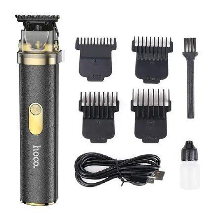 Електрична машинка для стрижки HOCO HP22 з ретро-гравіруванням, ЧОРНИЙ