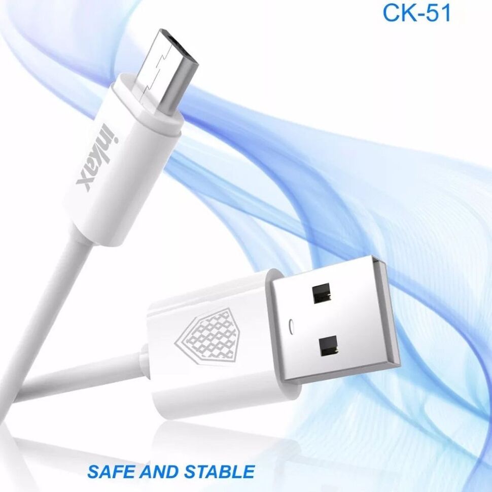 Кабель USB INKAX CK-51 2.1A USB - Lightning 1 метр