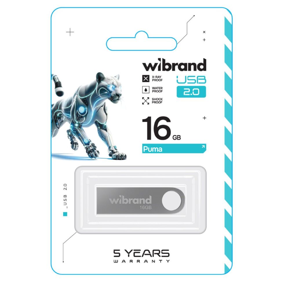 USB флеш 16Gb Wibrand Puma USB 2.0 Silver USB флеш 16Gb Wibrand Puma USB 2.0 Silver