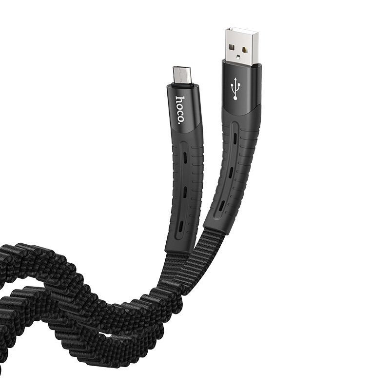 USB кабель HOCO U78 USB - micro USB 3A 1.20M, чорний