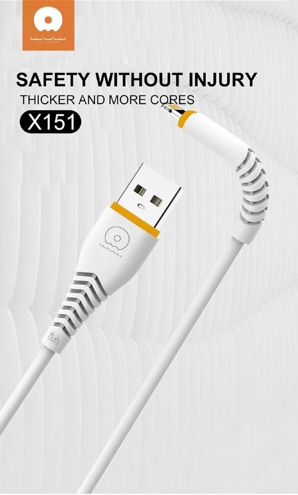 Кабель USB WUW X151 USB - micro USB 5A Кабель USB WUW X151 USB - micro USB 5A