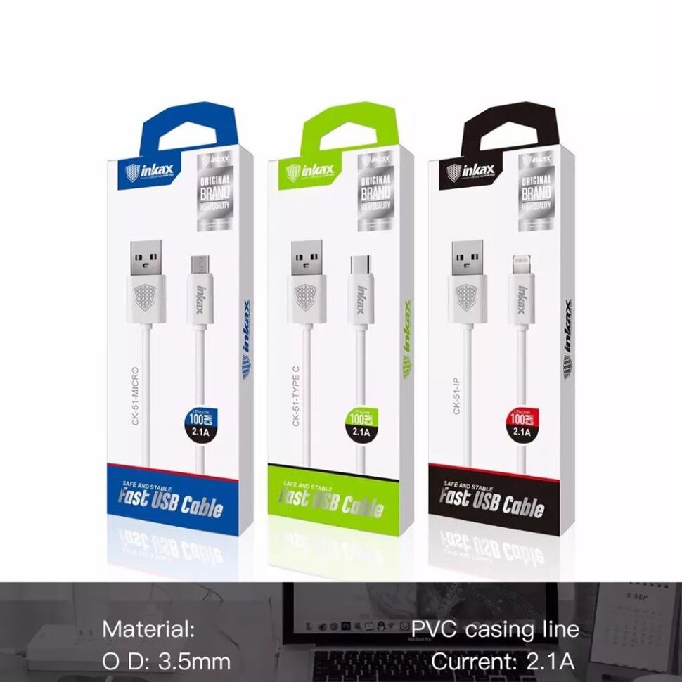 Кабель USB INKAX CK-51 2.1A USB - micro USB 1 метр Кабель USB INKAX CK-51 2.1A USB - micro USB 1 метр