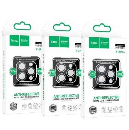 Скло для камери HOCO V12 PLUS APPLE iPhone 15 PRO MAX | iPhone 15 PRO синiй