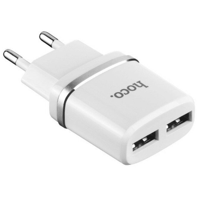СЗУ HOCO C12 Smart (2USB/2.4A) (10pc) (белый)