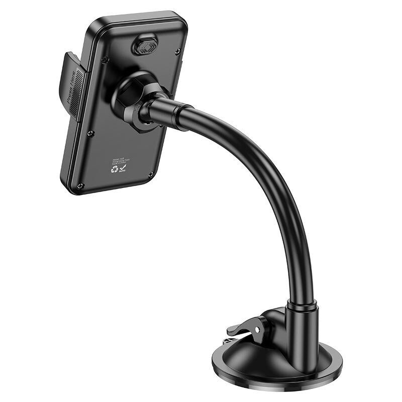 Автомобільний тримач HOCO H38 Cheetah car holder (windshield) чорний Автомобільний тримач HOCO H38 Cheetah car holder (windshield) чорний