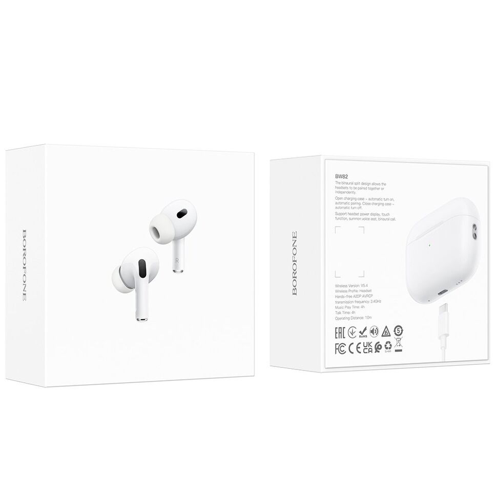 Бездротові навушники BOROFONE BW82, білий Бездротові навушники BOROFONE BW82, білий