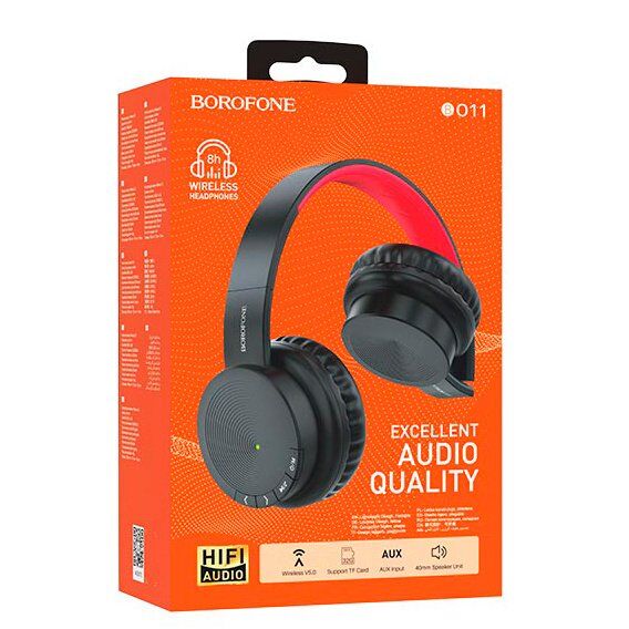 Бездротові повнорозмірні навушники BOROFONE BO11, чорний Бездротові повнорозмірні навушники BOROFONE BO11, чорний