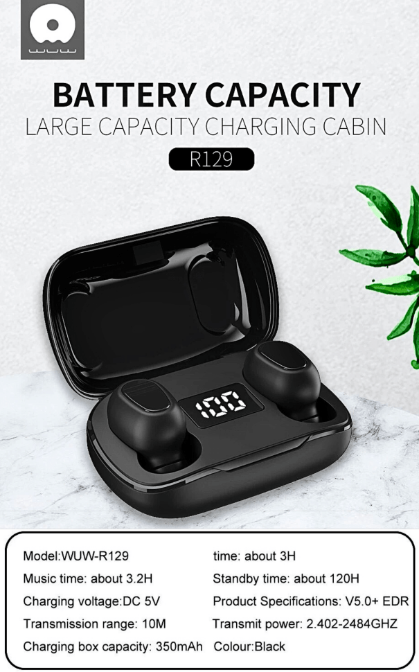 Бездротові навушники WUW R129 TWS Wireless earbuds