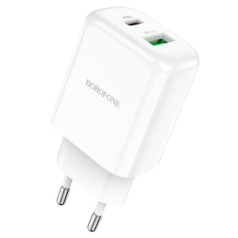 Мережевий зарядний пристрій BOROFONE BN4 Potential PD20W+QC3.0 charger(EU) Мережевий зарядний пристрій BOROFONE BN4 Potential PD20W+QC3.0 charger(EU)