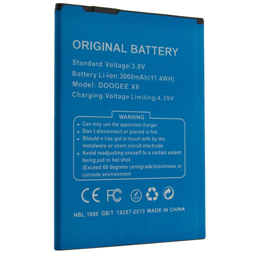 Акумулятор ОРИГІНАЛ КУЛЕК DOOGEE X6\X6 PRO Акумулятор ОРИГІНАЛ КУЛЕК DOOGEE X6\X6 PRO