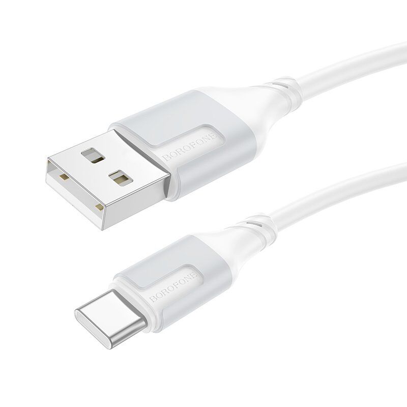 USB кабель BOROFONE BX101 USB - Type-C, 3A, 1 метр, білий