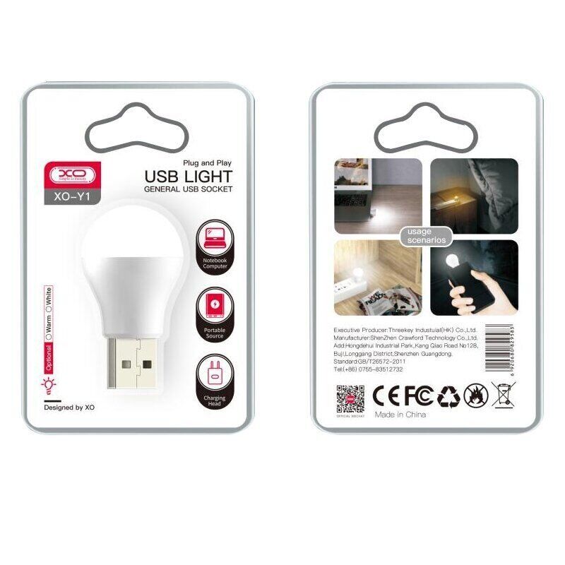 USB лампочка XO Y1 біла USB лампочка XO Y1 біла