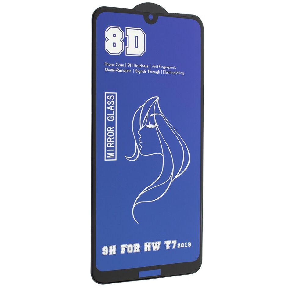 Захисне скло 8D MIRROR HUAWEI Y7 2019 Захисне скло 8D MIRROR HUAWEI Y7 2019