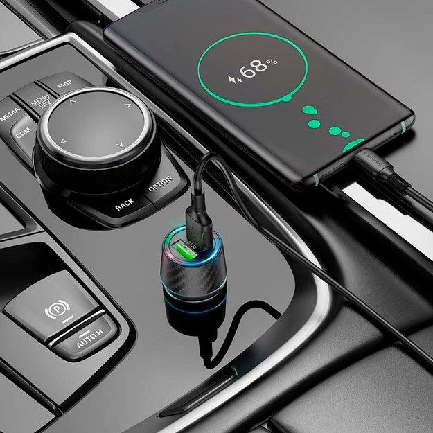Автомобільний зарядний пристрій BOROFONE BZ21A Brilliant 36W dual port QC3.0 car charger Автомобільний зарядний пристрій BOROFONE BZ21A Brilliant 36W dual port QC3.0 car charger
