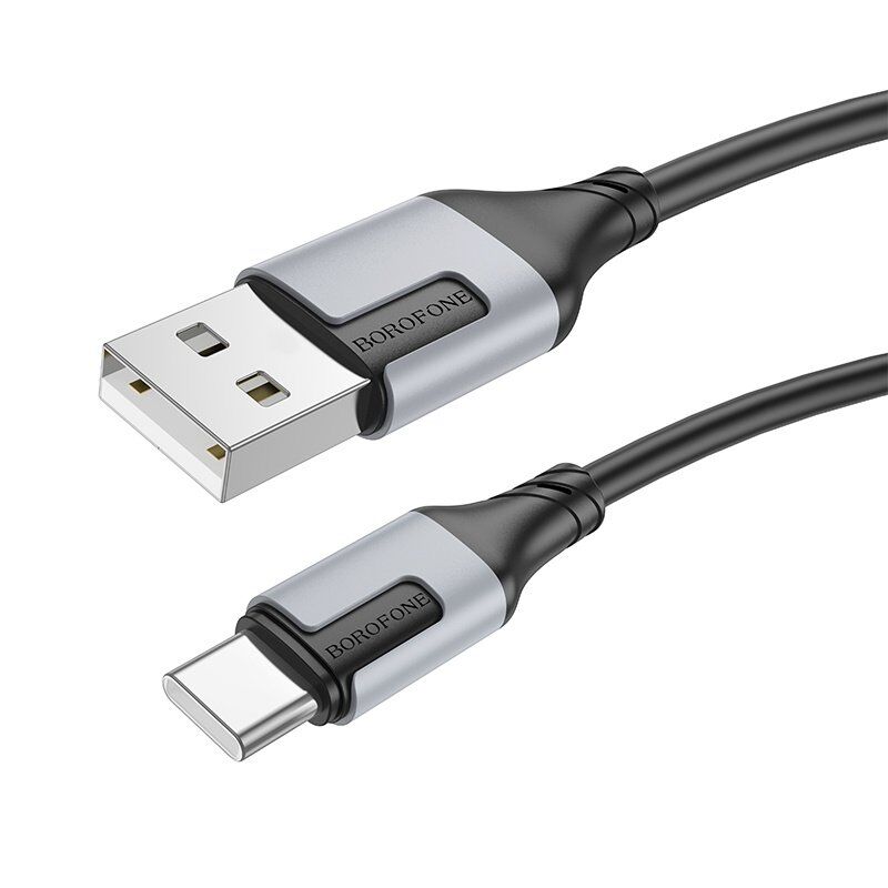 USB кабель BOROFONE BX101 USB - Type-C, 3A, 1 метр, чорний USB кабель BOROFONE BX101 USB - Type-C, 3A, 1 метр, чорний