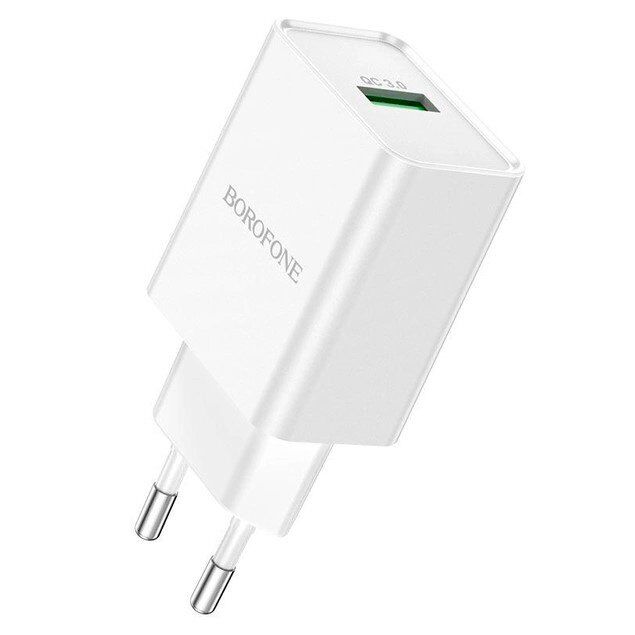 Мережевий зарядний пристрій BOROFONE BN5 Jingrui single port QC3.0 charger(EU)