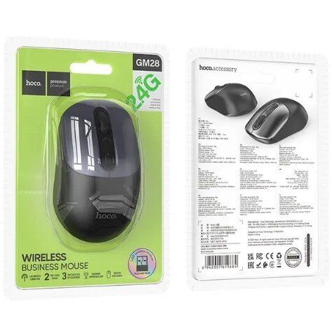 Мишка бездротова HOCO GM28, чорно сірий Мишка бездротова HOCO GM28, чорно сірий