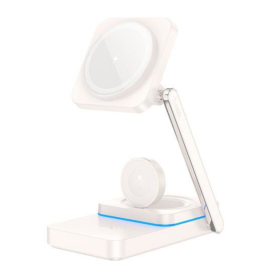 Бездротовий зарядний пристрій HOCO CQ10 3В1 БIЛИЙ Бездротовий зарядний пристрій HOCO CQ10 3В1 БIЛИЙ