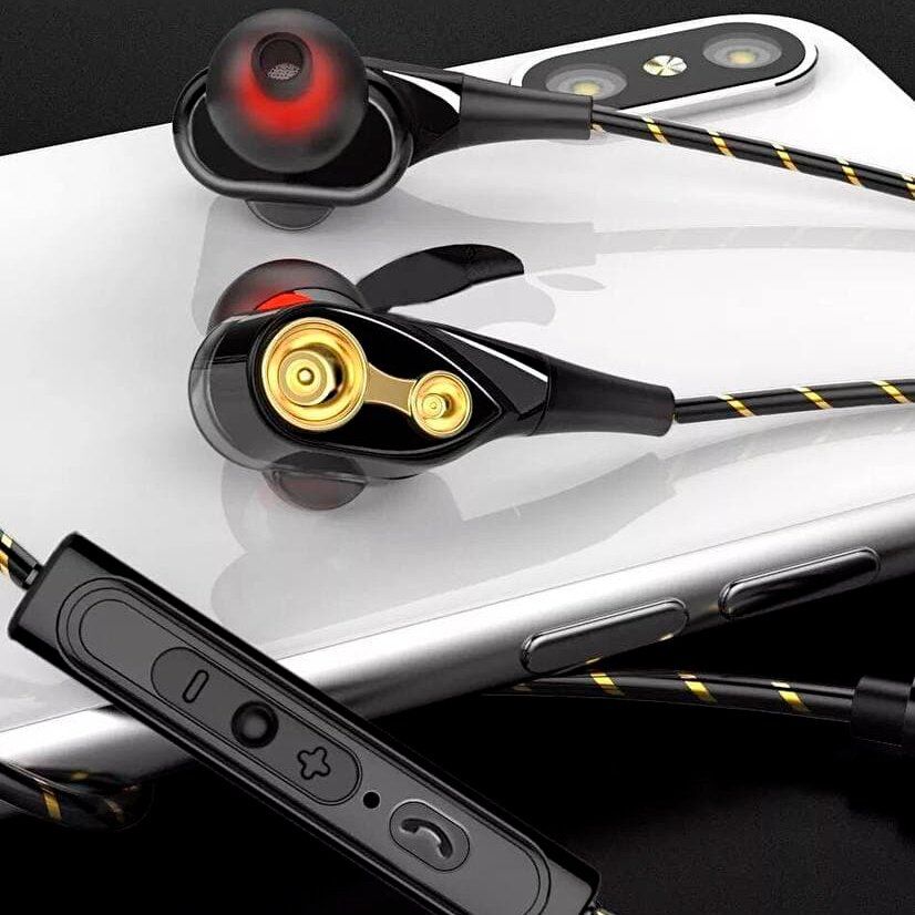 Дротові навушники WUW R100, чорний Дротові навушники WUW R100, чорний