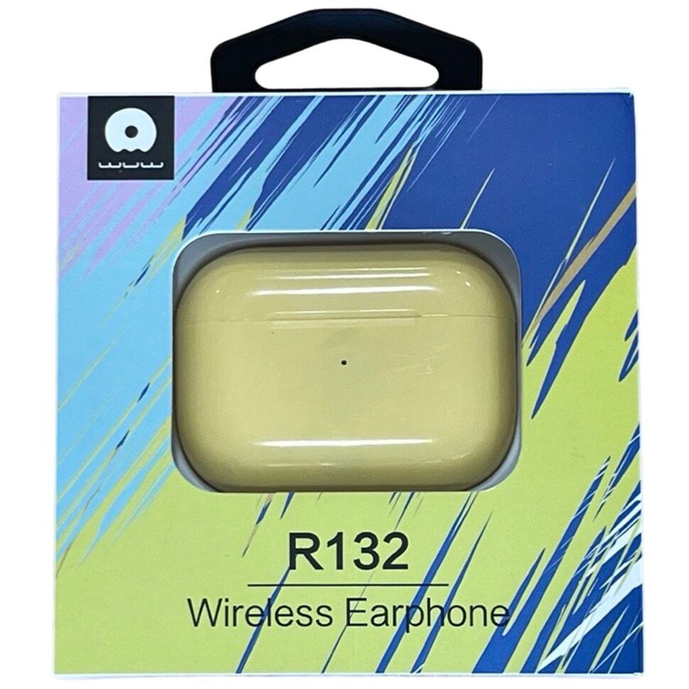 Бездротові навушники WUW R132 TWS Wireless earbuds ЖОВТИЙ (40)